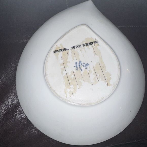 Furstenberg Germany Teardrop Shaped Plate Courtship Gold Rim Rare - Picture 7 of 8